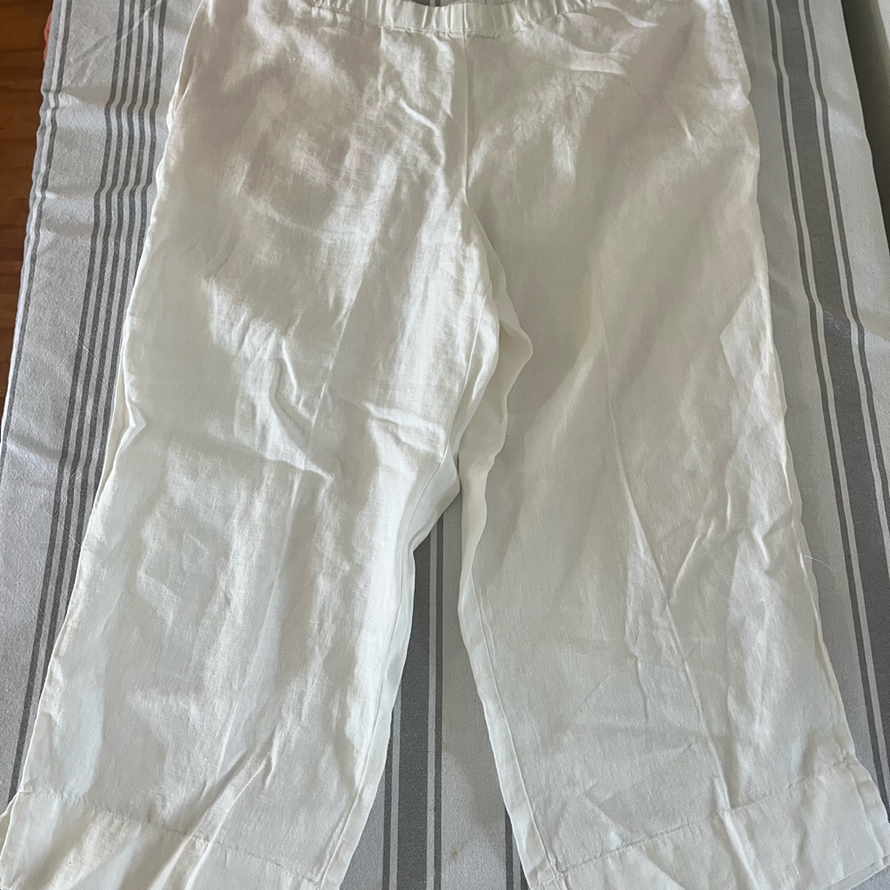 J Jill White Linen Pants